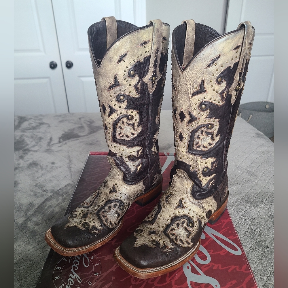 Lucchese WomensTobacco And Desert Oklahoma Calf Leather Boots M5811